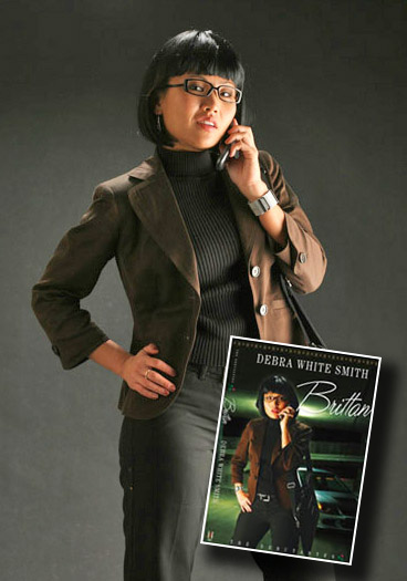 Professional model and resulting book cover image 